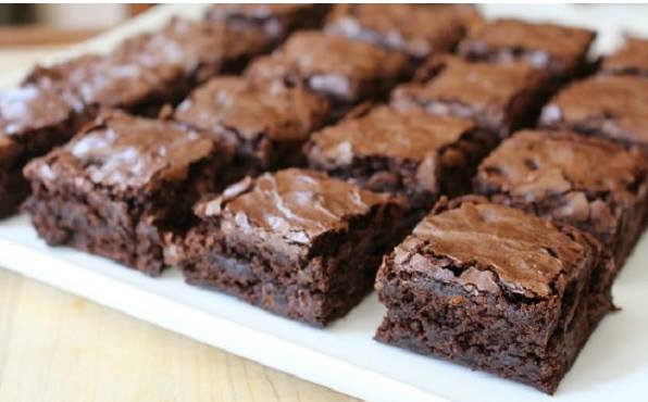 Brownies de chocolate recém assados