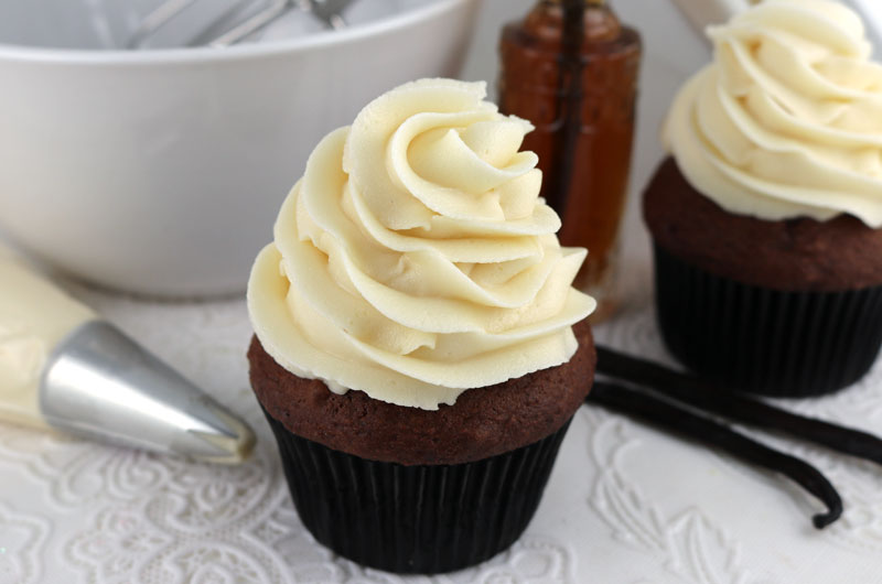 Creme de Manteiga (Buttercream) Cobrindo o Cupcake